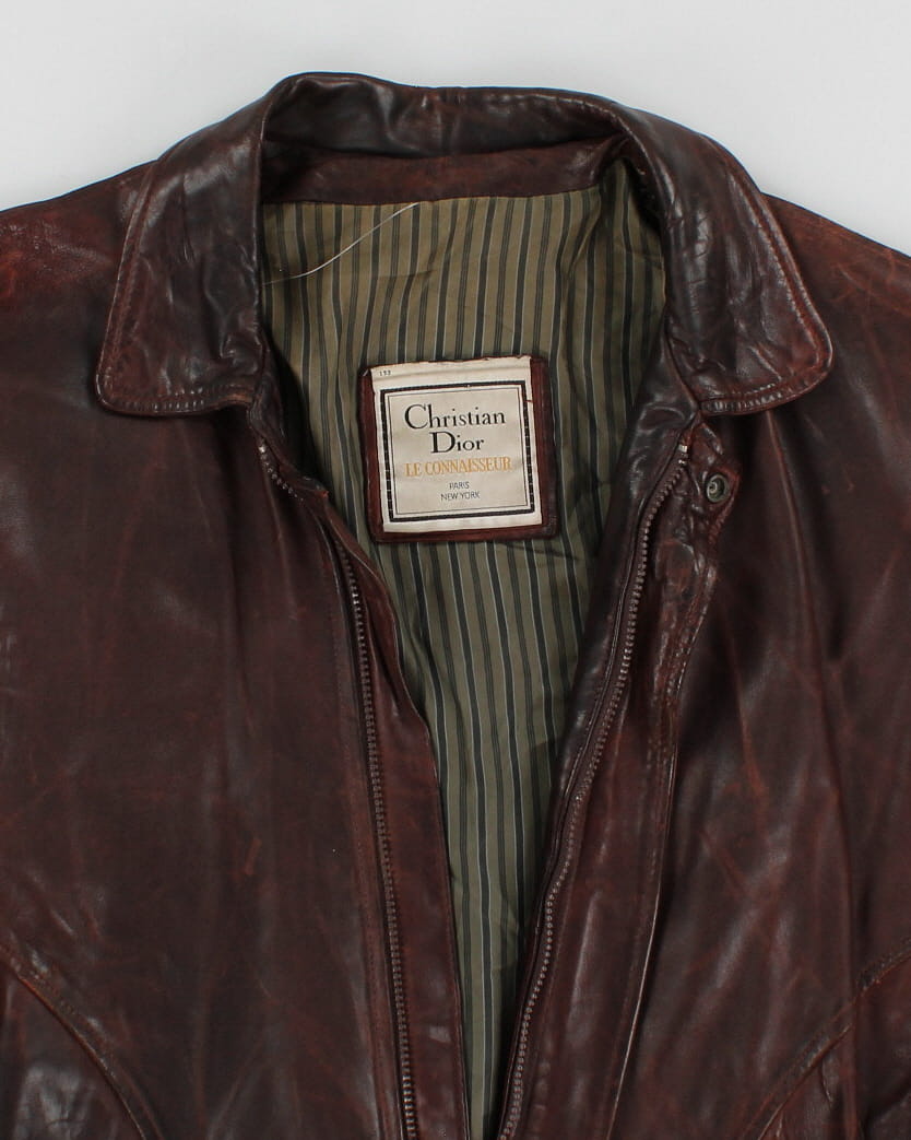 Vintage 1987 Christian Dior Leather Jacket - XL – Rokit