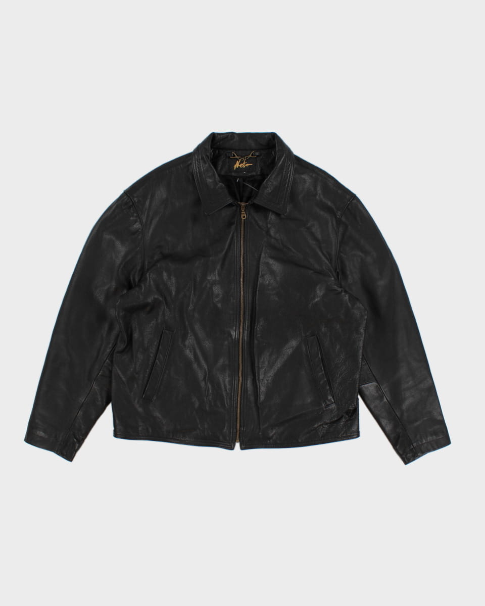 Vintage 90's Leather Nets Jacket - L