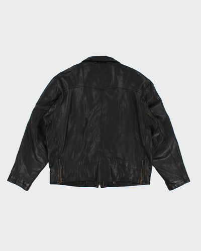 Vintage 90's Leather Nets Jacket - L