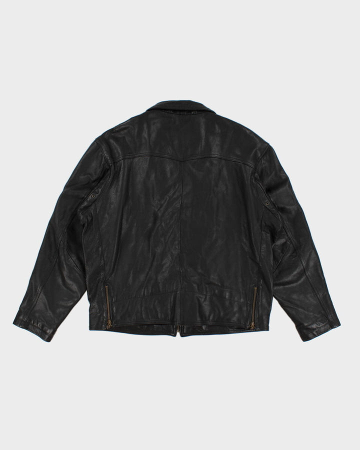 Vintage 90's Leather Nets Jacket - L