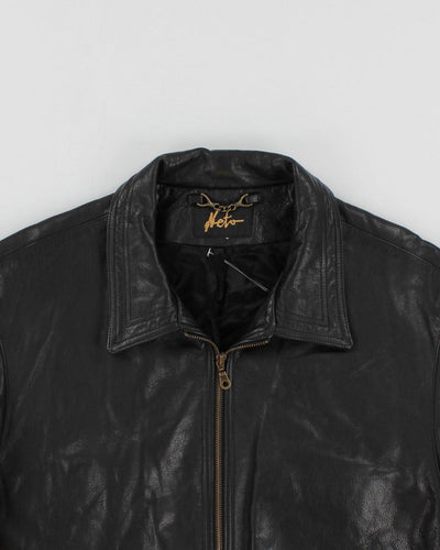 Vintage 90's Leather Nets Jacket - L