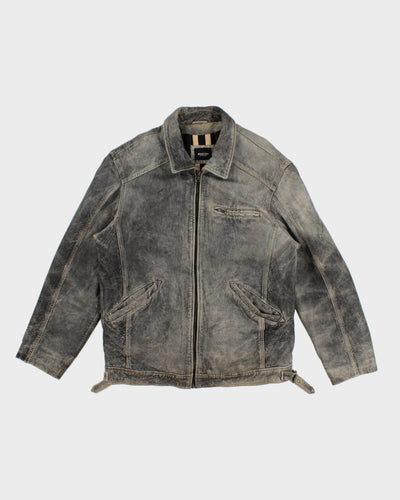 Vintage Distressed Leather Milestone Jacket - XL