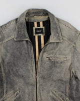 Vintage Distressed Leather Milestone Jacket - XL