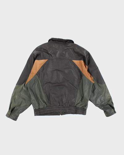 Vintage Massimo Colour Block Leather Jacket - L