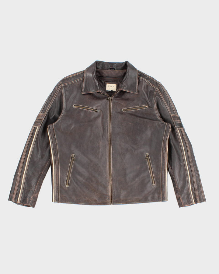 Vintage CMM Canada Brown Leather Jacket - XXXL