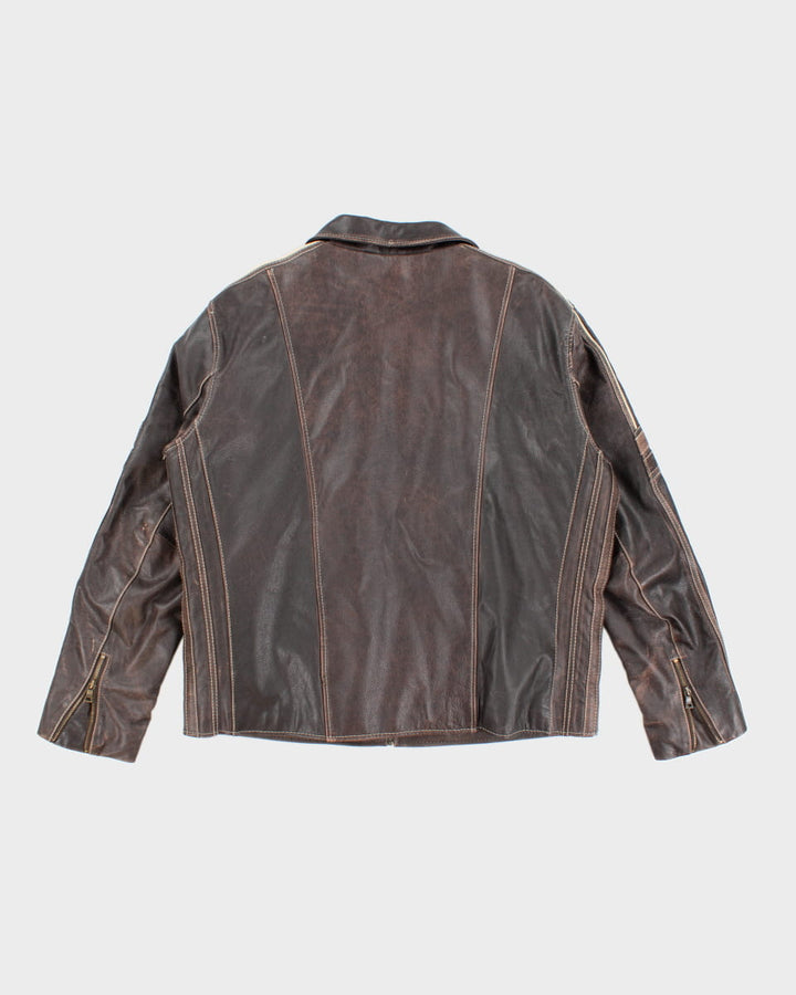 Vintage CMM Canada Brown Leather Jacket - XXXL