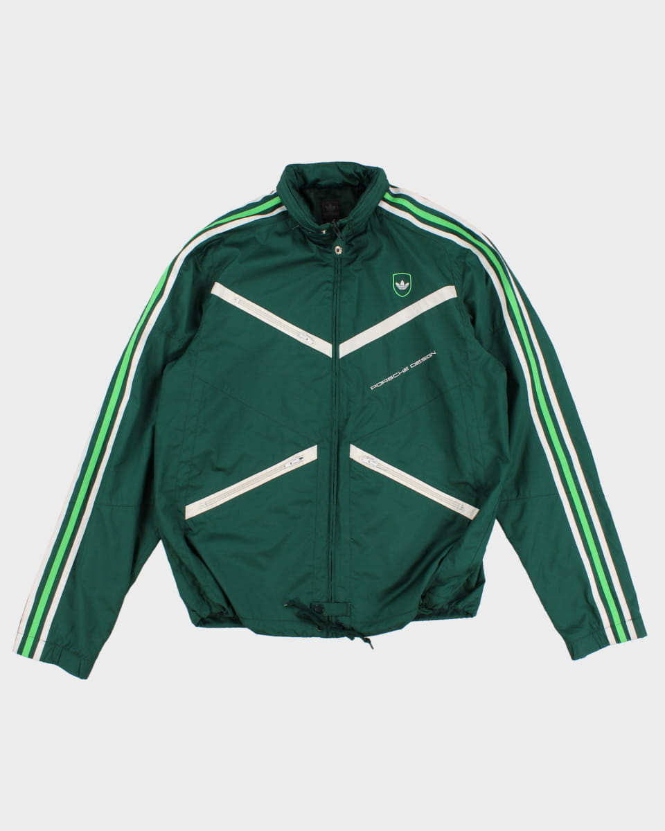 Vintage 00s Adidas x Porsche Green Track Jacket - M/L