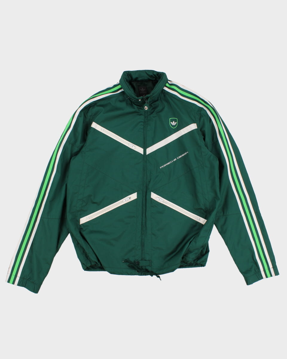 Vintage 00s Adidas x Porsche Green Track Jacket - M/L