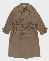 Vintage Yves Saint Laurent Beige Double Breasted Mac Coat - M
