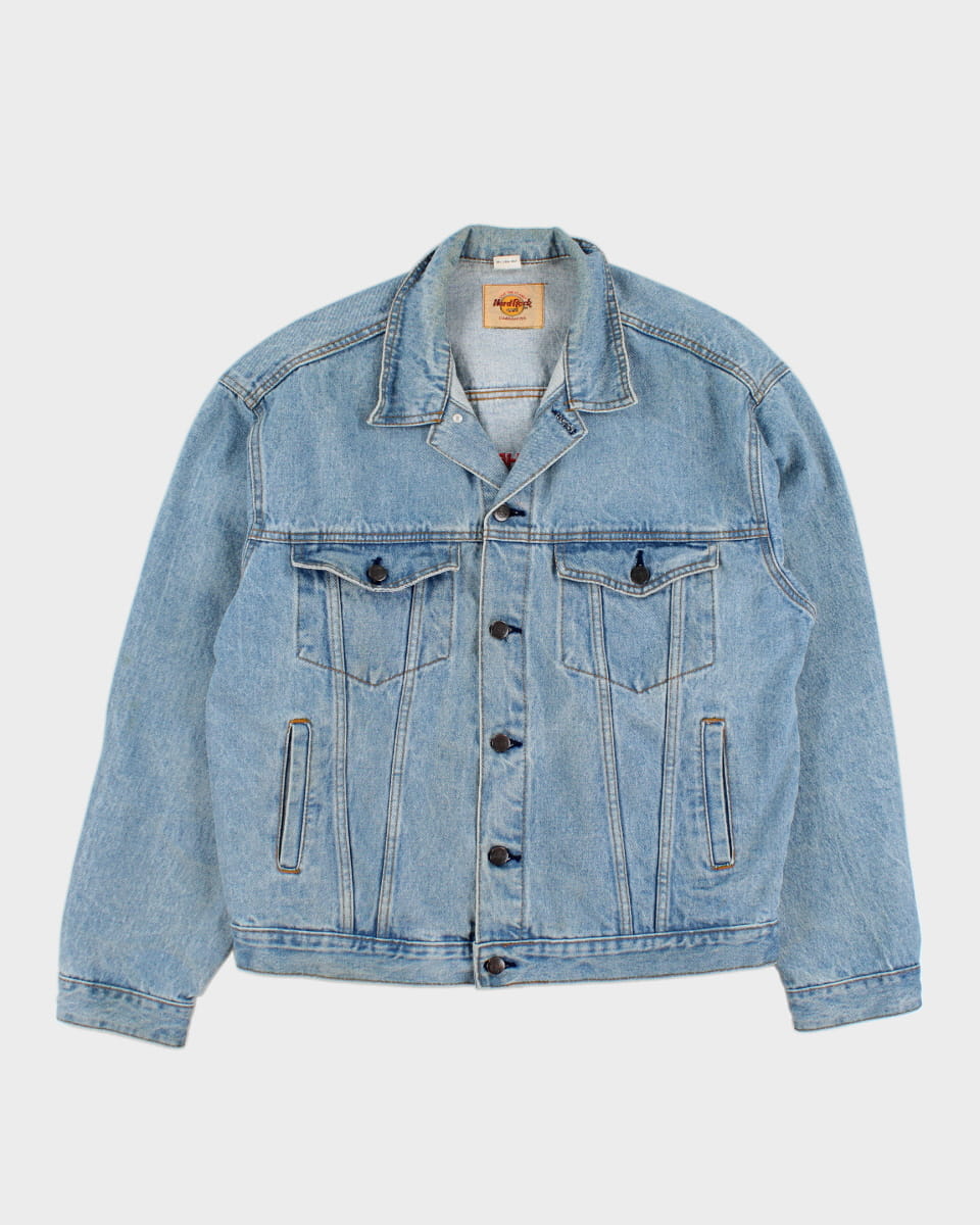 Vintage 90s Hard Rock Cafe Paris Denim Jacket - L