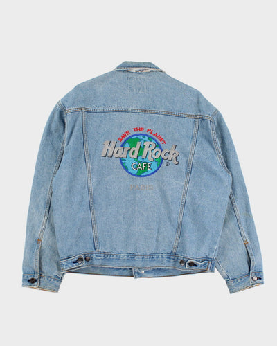 Vintage 90s Hard Rock Cafe Paris Denim Jacket - L