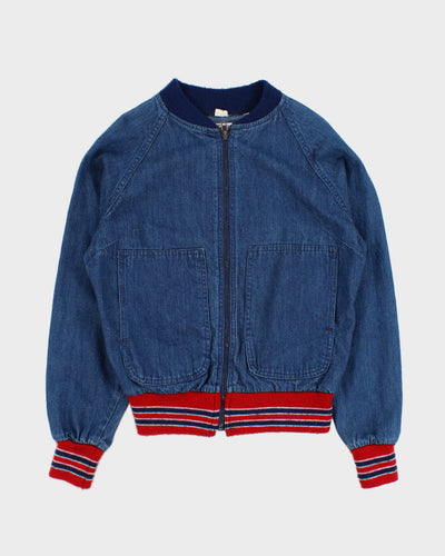 Vintage 70s Rumble Seats Denim Bomber Jacket - XS/S