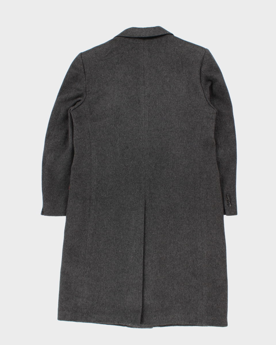 Vintage 70s Moore's Wool & Cashmere Grey Coat - S/M