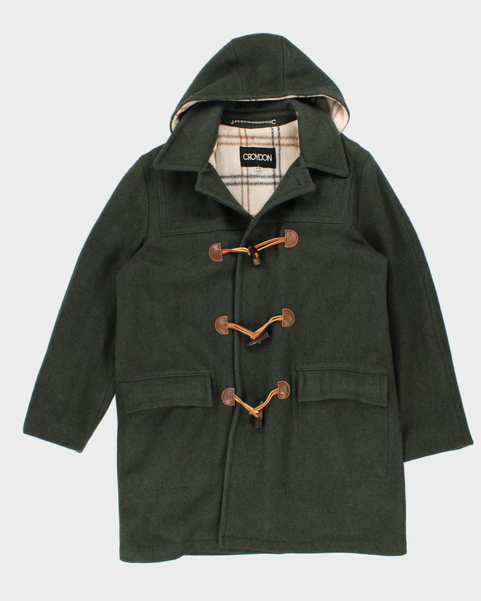 Vintage 70s Croydon Green Wool Coat - XL