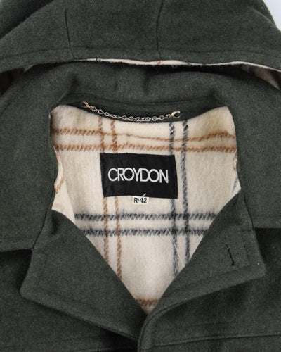 Vintage 70s Croydon Green Wool Coat - XL