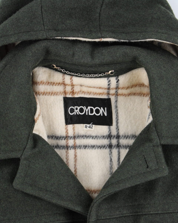 Vintage 70s Croydon Green Wool Coat - XL