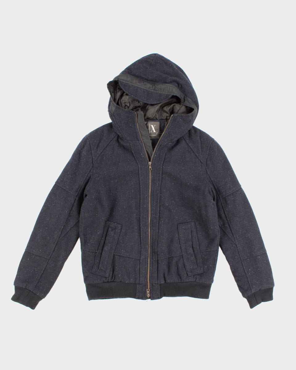 Armani Exchange Hooded Wool Blend Jacket - S