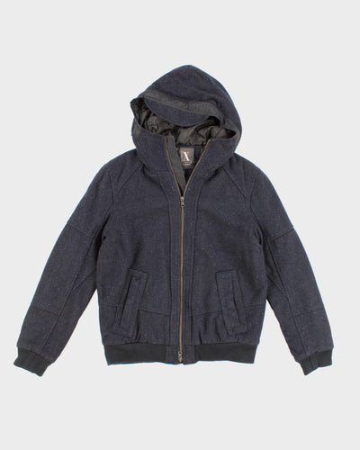 Armani Exchange Hooded Wool Blend Jacket - S
