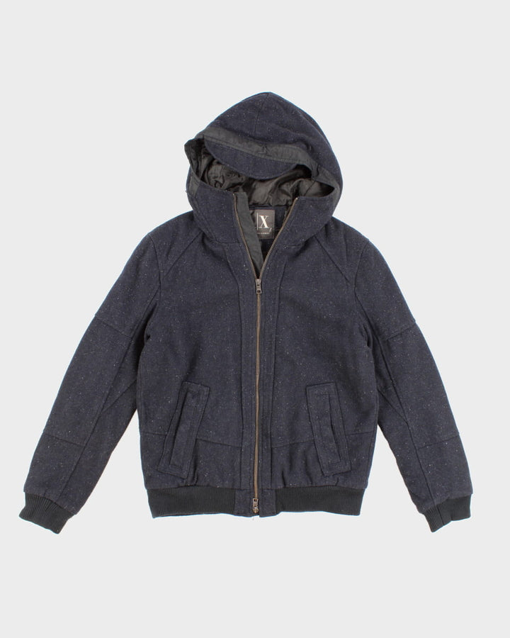 Armani Exchange Hooded Wool Blend Jacket - S