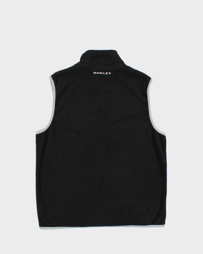 Y2K 00s Oakley Black Fleece Gilet - S