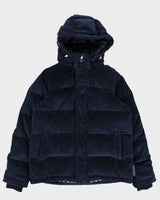 TNA Navy Hooded Corduroy Puffer Jacket - M