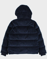 TNA Navy Hooded Corduroy Puffer Jacket - M