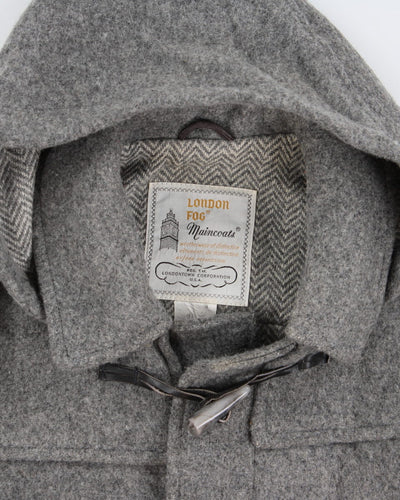 Vintage London Fog Wool Blend Hooded Jacket - L