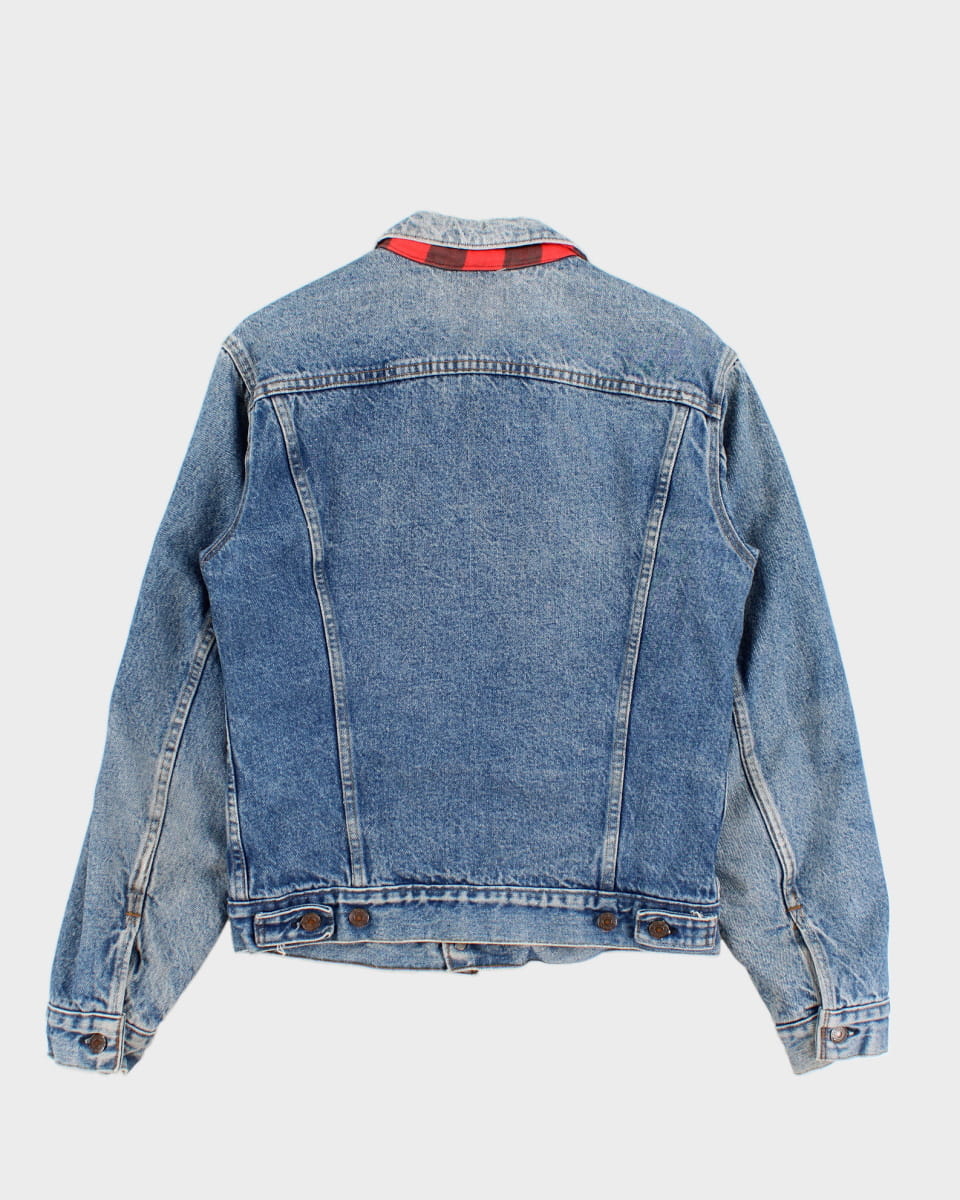 Vintage 80s Levi's Tartan Lining Trucker Jacket - M