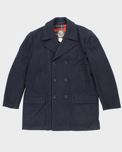 Vintage Wool Navy Coat - XL