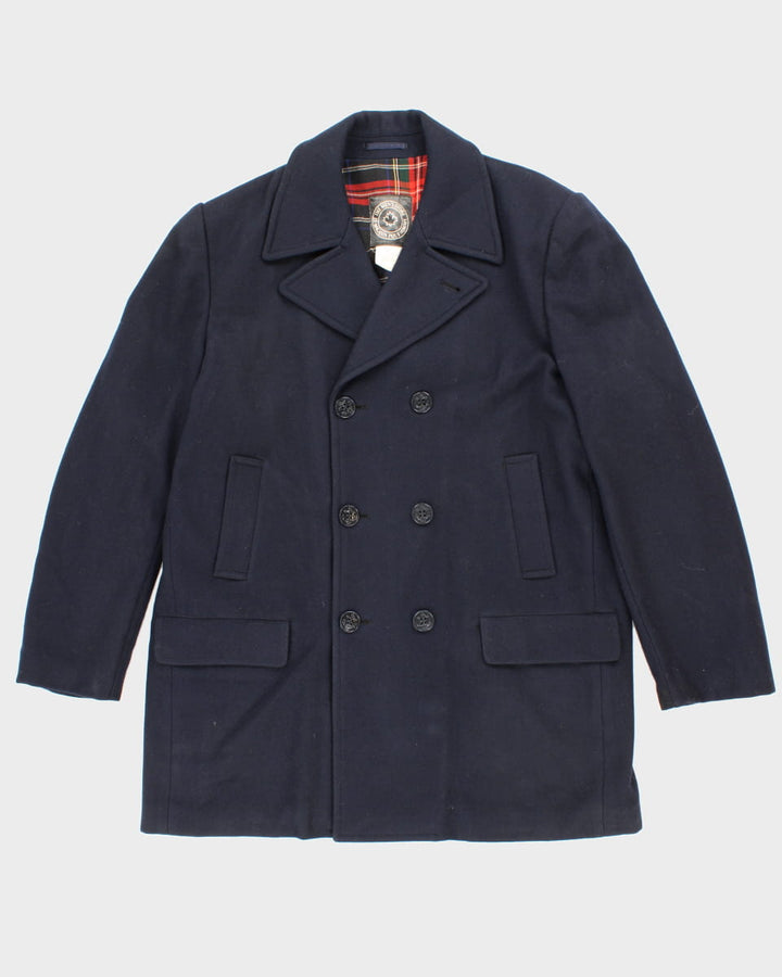 Vintage Wool Navy Coat - XL
