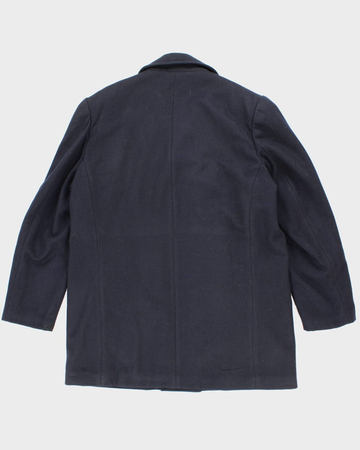 Vintage Wool Navy Coat - XL