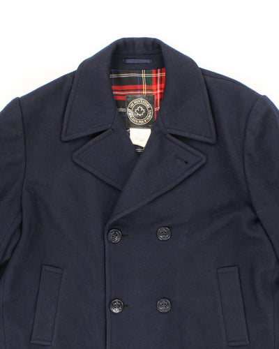 Vintage Wool Navy Coat - XL