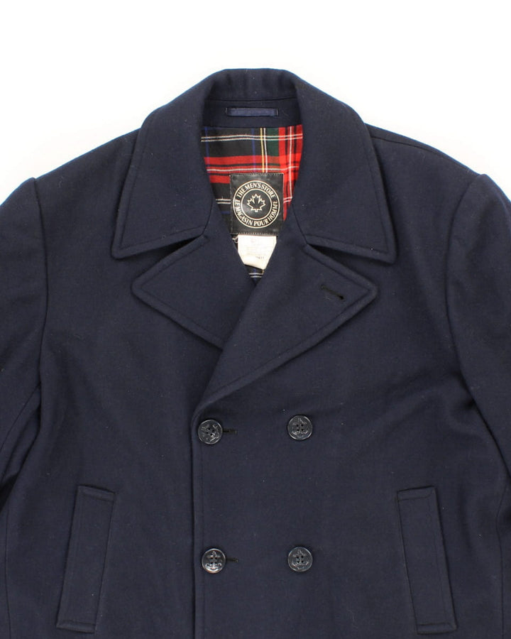 Vintage Wool Navy Coat - XL