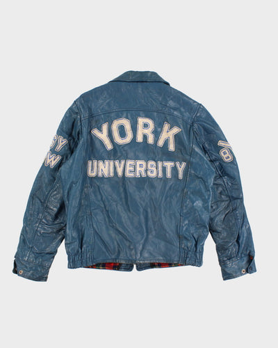 Vintage 60's York University Leather Jacket - M - L