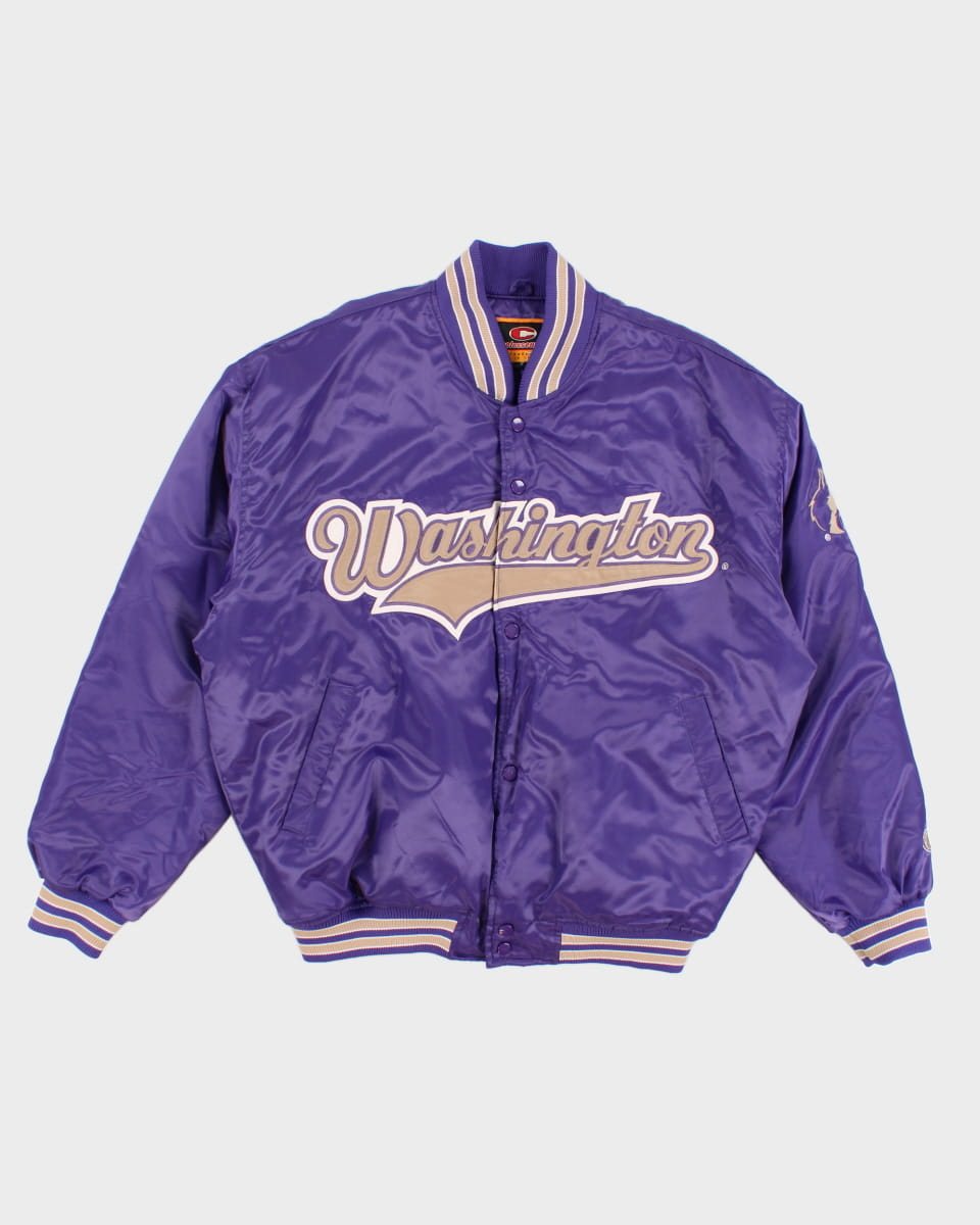 Vintage 00s Washington Huskies Purple Varsity Jacket - L