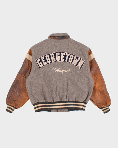 Vintage 80s Cooper Collegiate Rare 'Georgetown Hoyas' Bomber Jacket - L