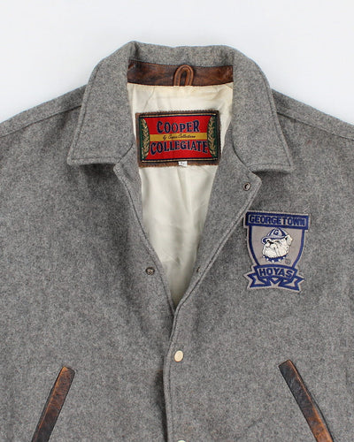 Vintage 80s Cooper Collegiate Rare 'Georgetown Hoyas' Bomber Jacket - L