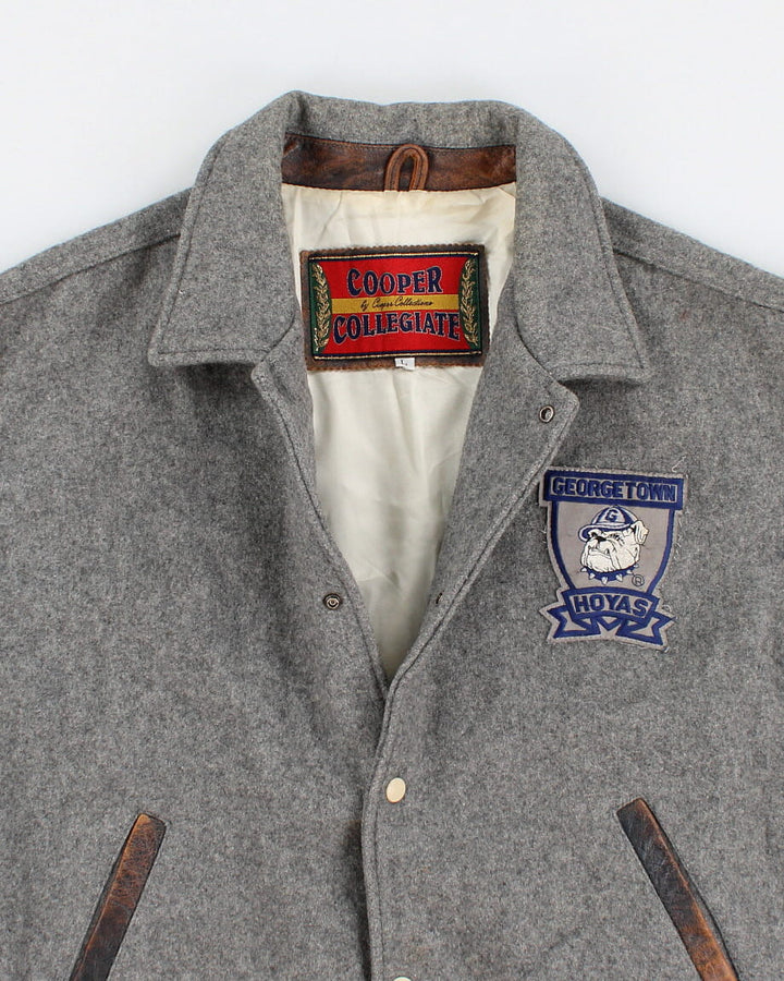 Vintage 80s Cooper Collegiate Rare 'Georgetown Hoyas' Bomber Jacket - L