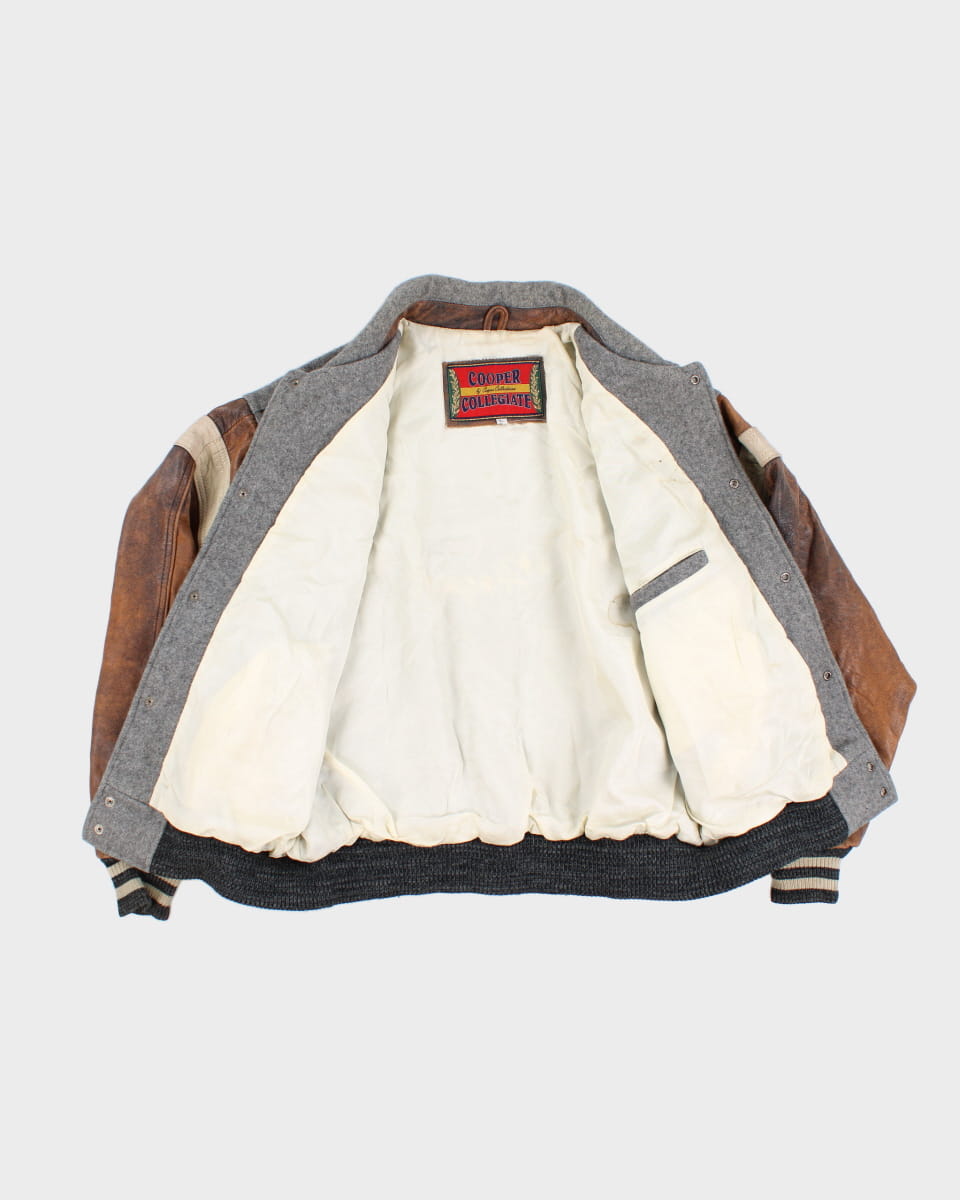 Vintage 80s Cooper Collegiate Rare 'Georgetown Hoyas' Bomber Jacket - L