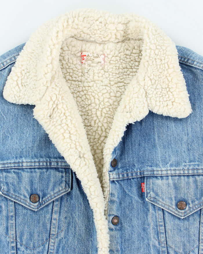 Vintage 70s Levi's Fleece Lined Denim Jacket - L