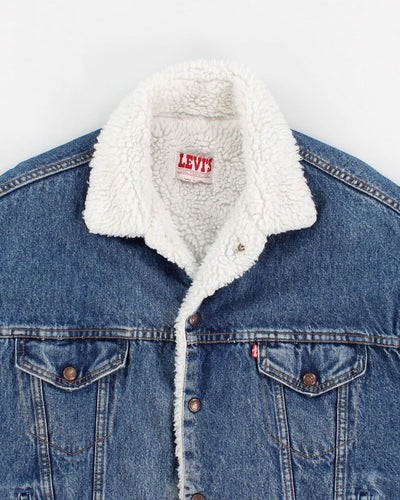 Vintage 80s Levi's Fleece Lined Denim Jacket - L