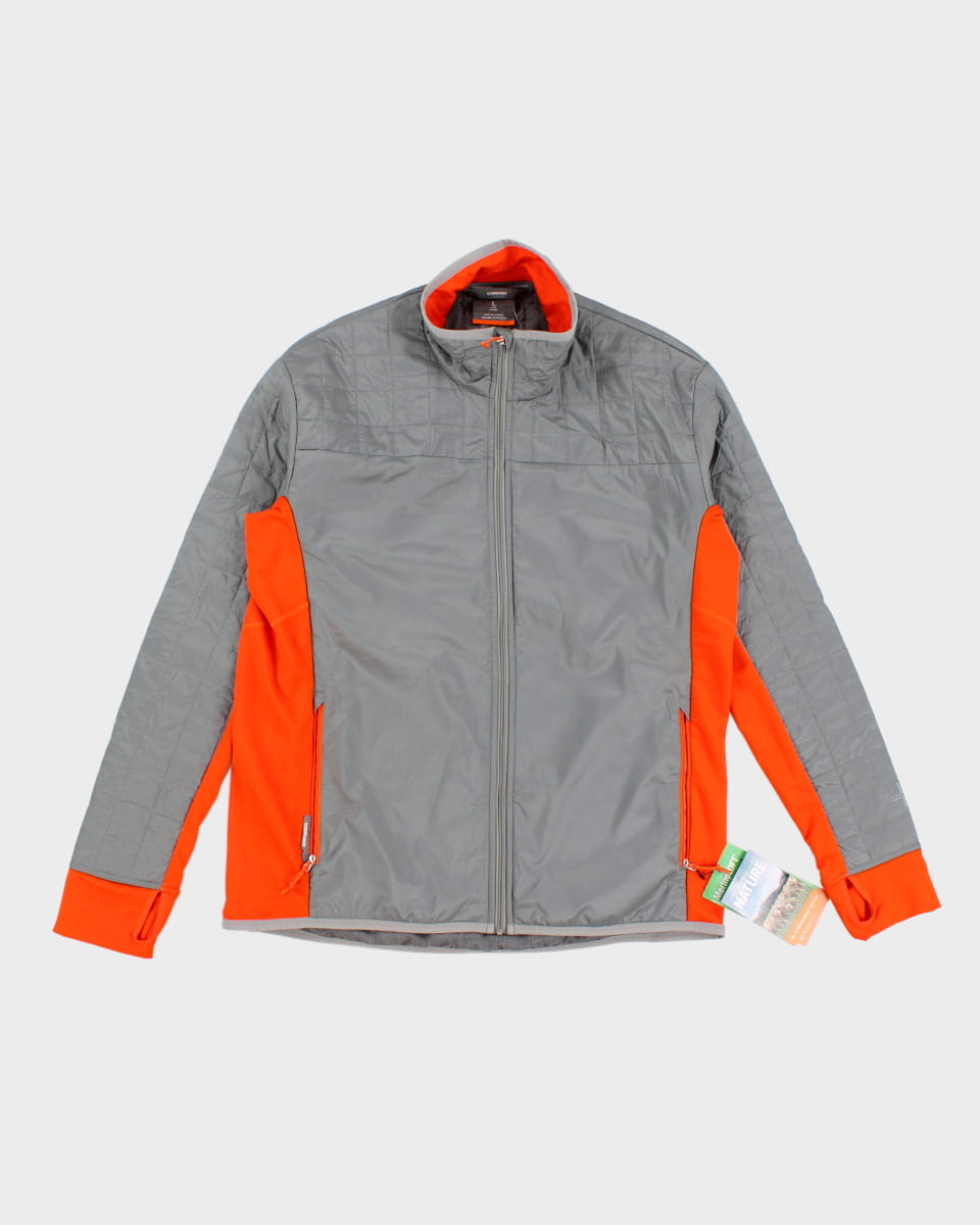 Icebreaker Grey &amp; Orange Helix Zip Up Jacket - L