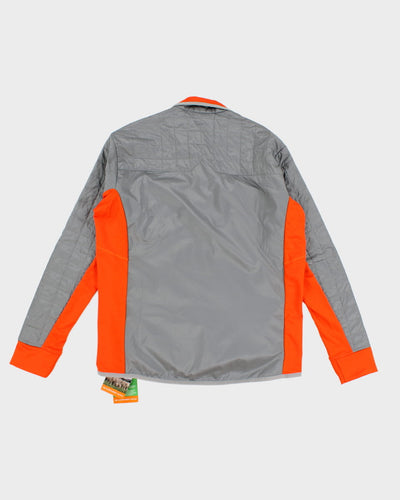 Icebreaker Grey & Orange Helix Zip Up Jacket - L