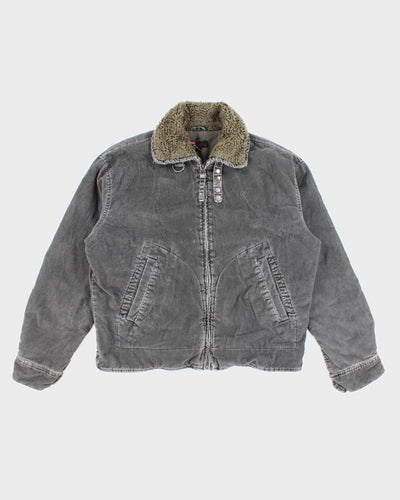 Y2K 00s Diesel Fleece Collared Corduroy Jacket - L
