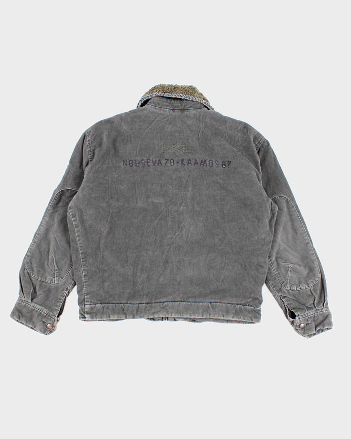Y2K 00s Diesel Fleece Collared Corduroy Jacket - L