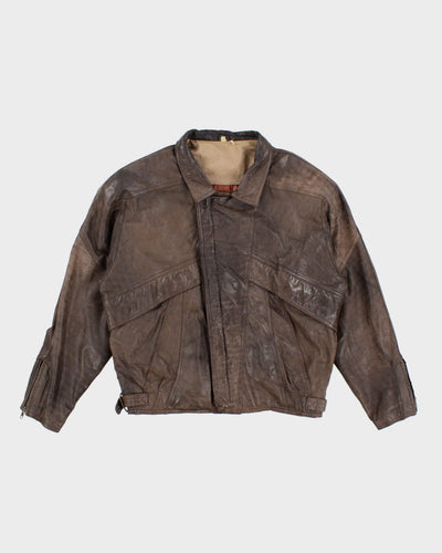 Vintage Mirage Dream Wear Brown Leather Jacket - L
