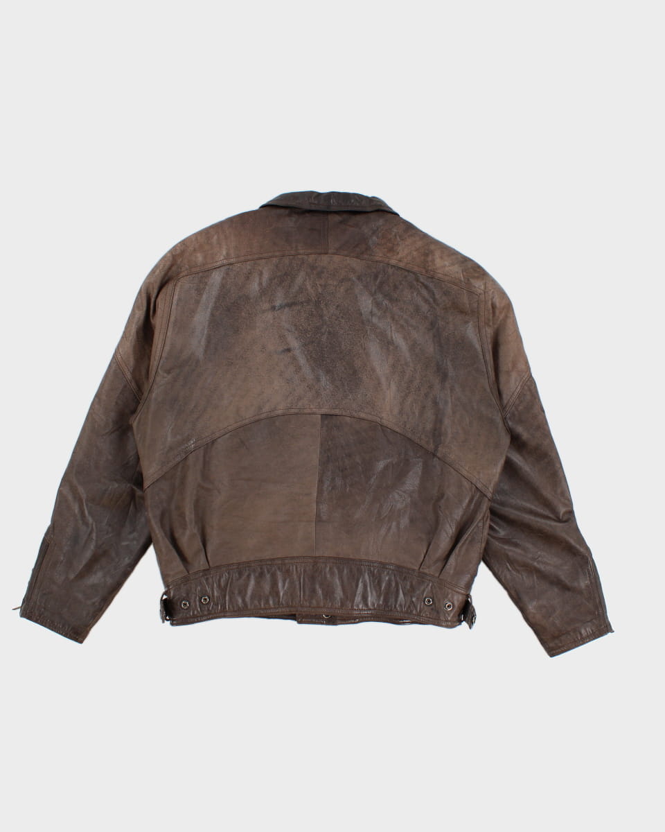 Vintage Mirage Dream Wear Brown Leather Jacket - L