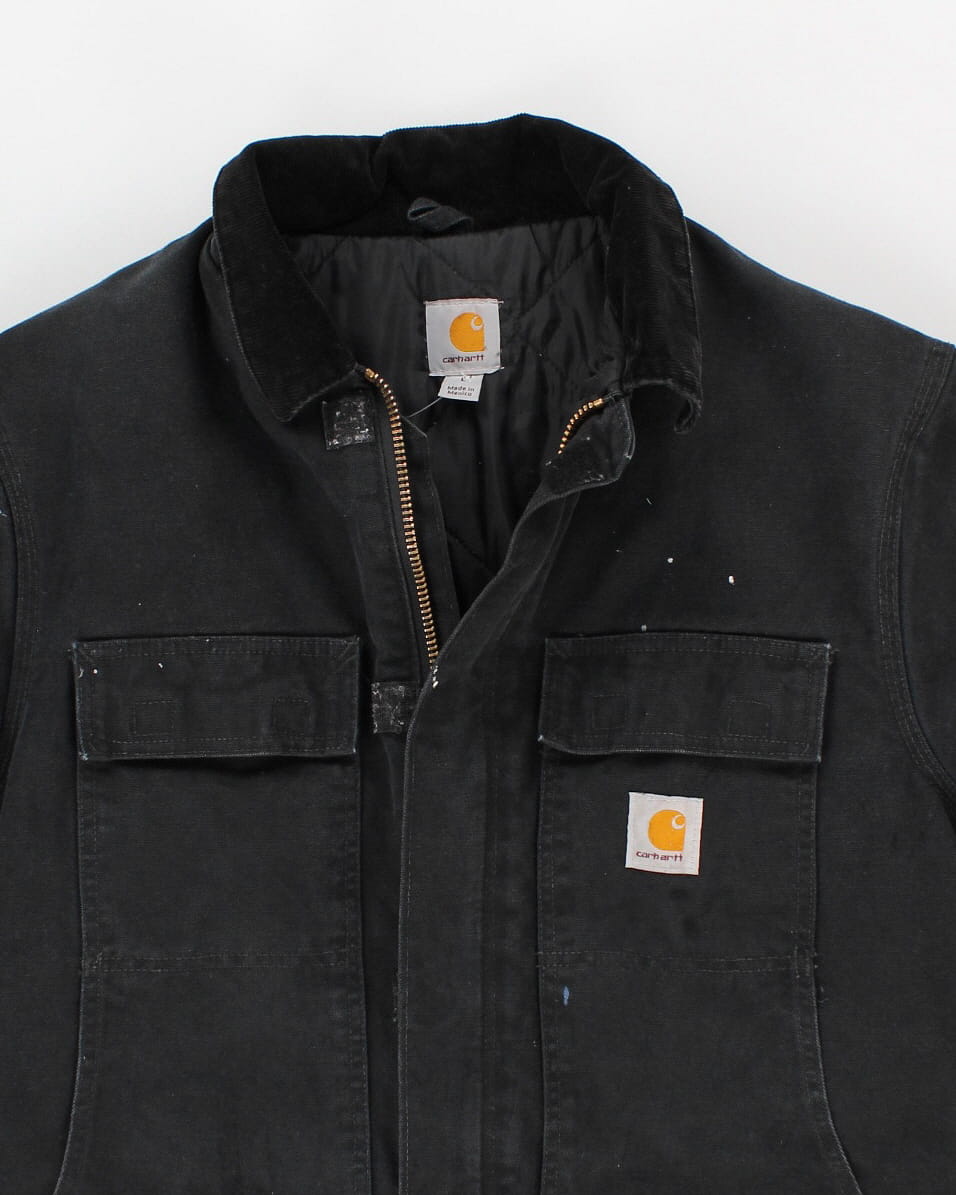 Vintage 00s Carhartt Black Canvas Workwear Jacket - L