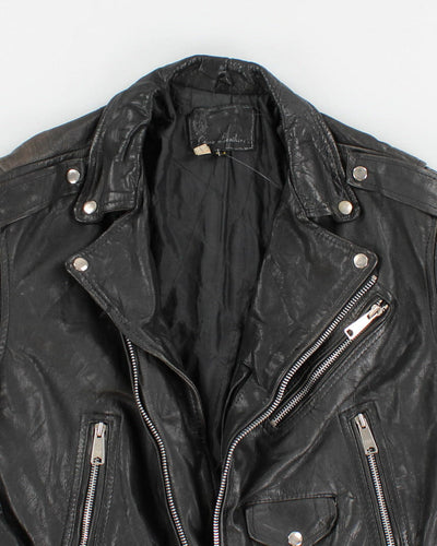 Vintage Dreamy Leather Motorcycle Jacket - L