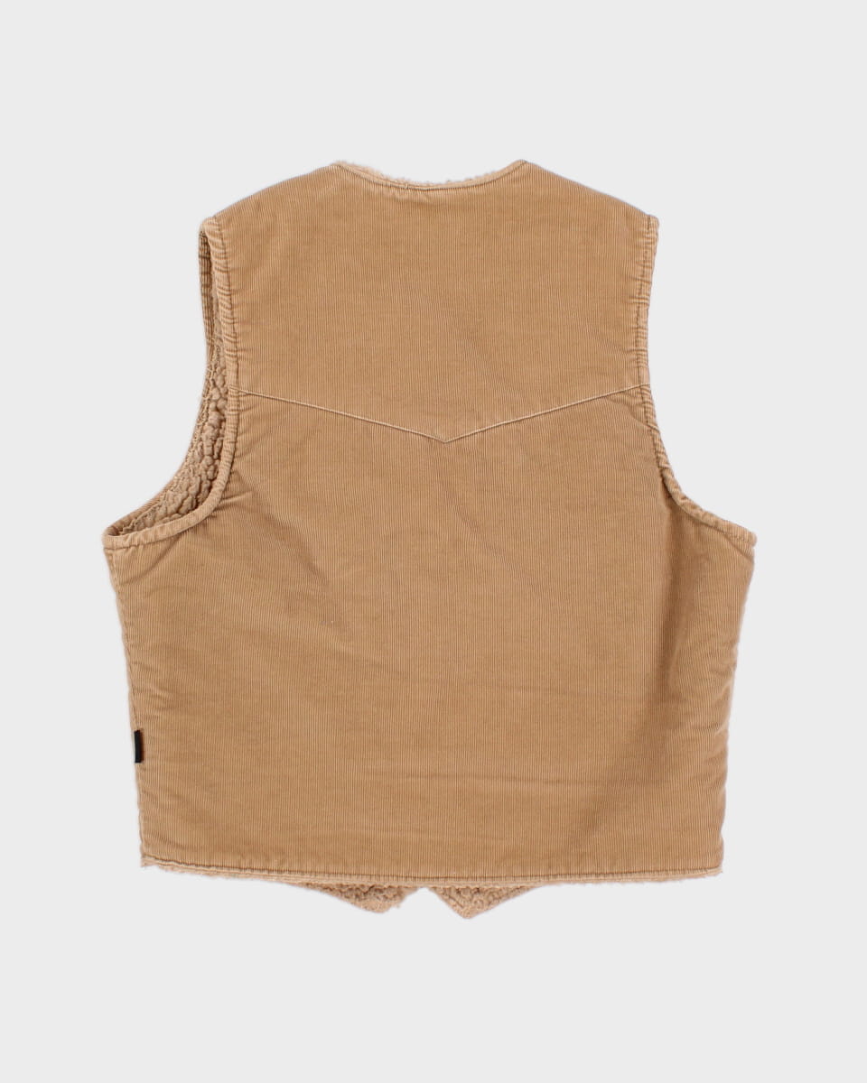 Vintage 80s Wrangler Fleece Lined Corduroy Vest - M